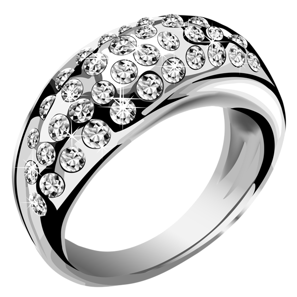 Ring with white diamond